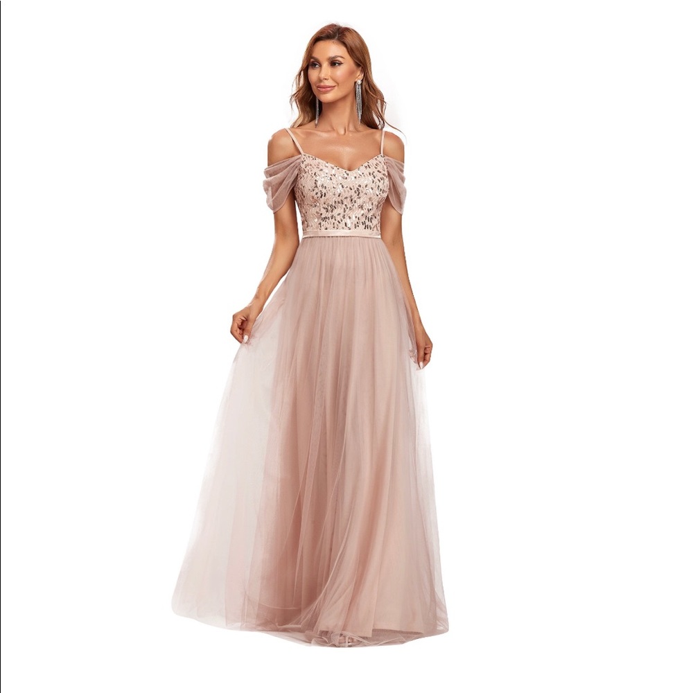 Ever Pretty blush colored dress